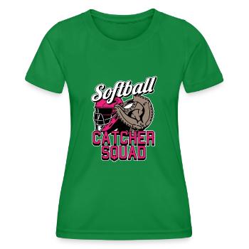 Softball Squad - Women's Functional T-Shirt - kelly green - Front - AI Model Female 172 dark (172cm)