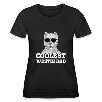 West Highland White Terrier Westie - Frauen Funktions-T-Shirt - Schwarz - Vorne - AI Model Female 172 light (172cm)