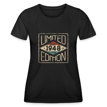 Limitierte Edition Awesome Vintage 1948 Geburtstag - Frauen Funktions-T-Shirt - Schwarz - Vorne - AI Model Female 172 light (172cm)
