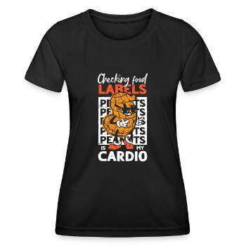 Alles Ist Besser Ohne Erdnüsse Erdnuss-allergiker - Frauen Funktions-T-Shirt - Schwarz - Vorne - AI Model Female 172 light (172cm)