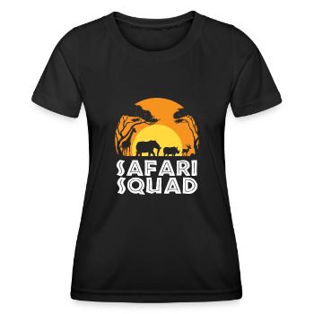 Équipe Safari Design pour un amoureux de Safari - T-shirt sport Femme - noir - Devant - AI Model Female 172 light (172cm)