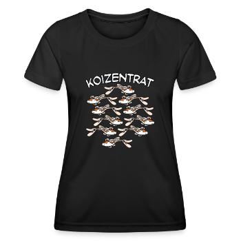 Koi Konzentrat Karpfen Koizentrat Kois - Frauen Funktions-T-Shirt - Schwarz - Vorne - AI Model Female 172 light (172cm)