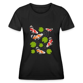 Koi Carp Pond Kois - Women's Functional T-Shirt - black - Front - AI Model Female 172 light (172cm)