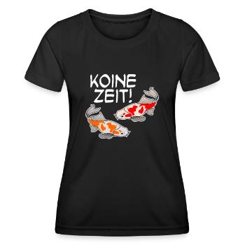 Koi Karpfen Keine Zeit Kois - Frauen Funktions-T-Shirt - Schwarz - Vorne - AI Model Female 172 light (172cm)