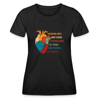 Teile des Herzens - Frauen Funktions-T-Shirt - Schwarz - Vorne - AI Model Female 172 light (172cm)