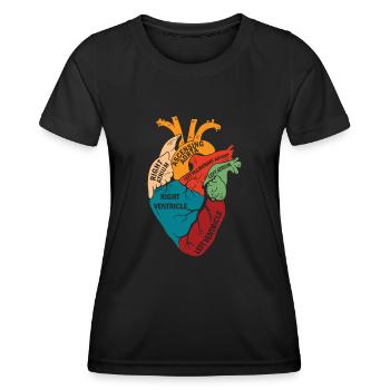 Teile des Herzens - Frauen Funktions-T-Shirt - Schwarz - Vorne - AI Model Female 172 light (172cm)