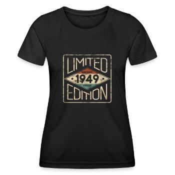 Limitierte Edition Awesome Vintage 1949 Geburtstag - Frauen Funktions-T-Shirt - Schwarz - Vorne - AI Model Female 172 light (172cm)