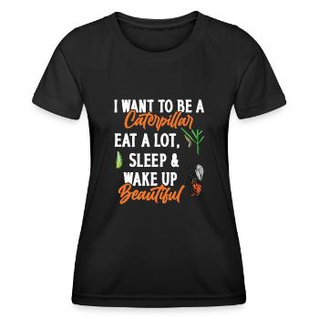 Monarque papillon monarque américain papillon monarque - T-shirt sport Femme - noir - Devant - AI Model Female 172 light (172cm)