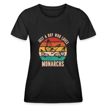Monarque papillon monarque américain papillon monarque - T-shirt sport Femme - noir - Devant - AI Model Female 172 light (172cm)