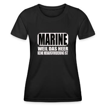 Lustiges Bundeswehr Soldaten - Frauen Funktions-T-Shirt - Schwarz - Vorne - AI Model Female 172 light (172cm)