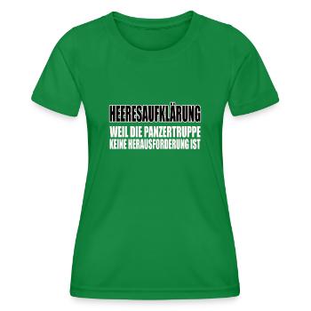 Lustiges Bundeswehr Soldaten - Frauen Funktions-T-Shirt - Kelly Green - Vorne - AI Model Female 172 dark (172cm)