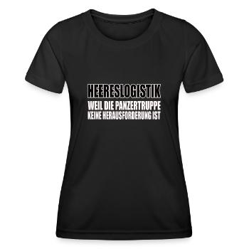 Lustiges Bundeswehr Soldaten - Frauen Funktions-T-Shirt - Schwarz - Vorne - AI Model Female 172 light (172cm)