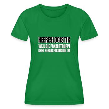 Lustiges Bundeswehr Soldaten - Frauen Funktions-T-Shirt - Kelly Green - Vorne - AI Model Female 172 dark (172cm)