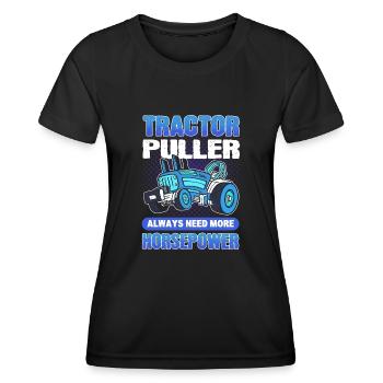 Tracteur tracteur tracteur tracteur tracteur tracteur camion - T-shirt sport Femme - noir - Devant - AI Model Female 172 light (172cm)