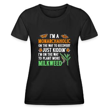 Monarque papillon monarque américain papillon monarque - T-shirt sport Femme - noir - Devant - AI Model Female 172 light (172cm)