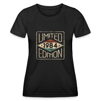 Limited Edition Awesome Vintage 1984 Birthday - Women's Functional T-Shirt - black - Front - AI Model Female 172 light (172cm)
