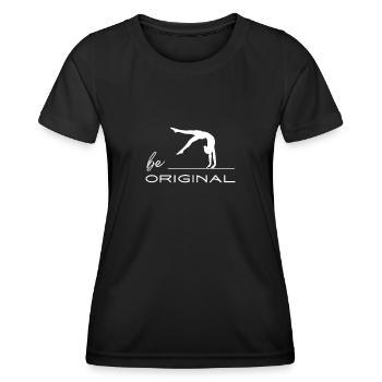 Cheerleader Tumbling Acrobat Cartwheel Maman - T-shirt sport Femme - noir - Devant - AI Model Female 172 light (172cm)