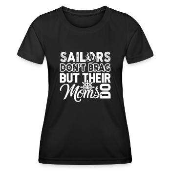 Sailor Proud Sailor Mom - Women's Functional T-Shirt - black - Front - AI Model Female 172 light (172cm)
