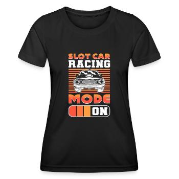 Slot Car Rennen Slot Car Race Slotcar Rennen - Frauen Funktions-T-Shirt - Schwarz - Vorne - AI Model Female 172 light (172cm)