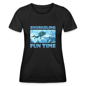 Schnorcheln Tauchen Schwimmen Dive - Frauen Funktions-T-Shirt - Schwarz - Vorne - AI Model Female 172 light (172cm)