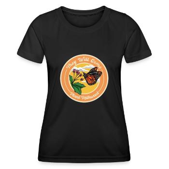 Monarque papillon monarque américain papillon monarque - T-shirt sport Femme - noir - Devant - AI Model Female 172 light (172cm)