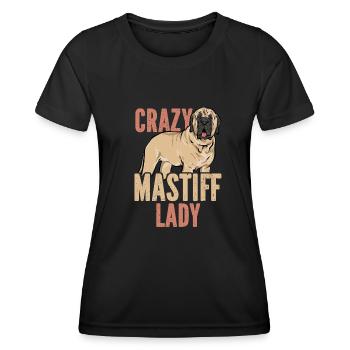 Mastiff Hund Old English Mastiff - Frauen Funktions-T-Shirt - Schwarz - Vorne - AI Model Female 172 light (172cm)