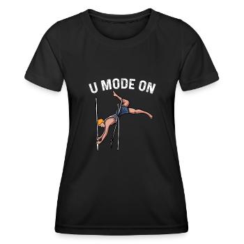 Conception de saut à la perche pour un ventilateur de saut à la perche - T-shirt sport Femme - noir - Devant - AI Model Female 172 light (172cm)
