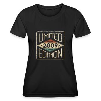 Limited Edition Awesome Vintage 2009 Birthday - Women's Functional T-Shirt - black - Front - AI Model Female 172 light (172cm)