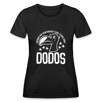 Dodo Saying Dodos - Women's Functional T-Shirt - black - Front - AI Model Female 172 light (172cm)