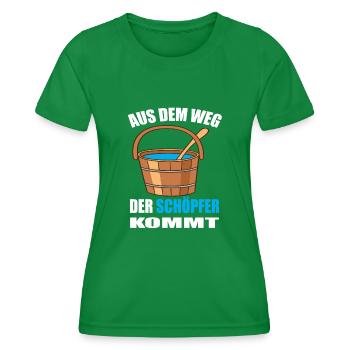 Aus dem Weg der Schöpfer kommt - Frauen Funktions-T-Shirt - Kelly Green - Vorne - AI Model Female 172 dark (172cm)