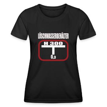 Lustiges Feuerwehr Hydrant - Frauen Funktions-T-Shirt - Schwarz - Vorne - AI Model Female 172 light (172cm)