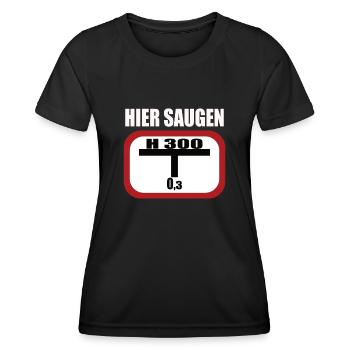 Lustiges Feuerwehr Hydrant - Frauen Funktions-T-Shirt - Schwarz - Vorne - AI Model Female 172 light (172cm)
