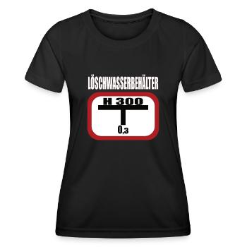 Lustiges Feuerwehr Hydrant - Frauen Funktions-T-Shirt - Schwarz - Vorne - AI Model Female 172 light (172cm)
