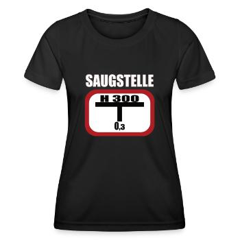 Lustiges Feuerwehr Hydrant - Frauen Funktions-T-Shirt - Schwarz - Vorne - AI Model Female 172 light (172cm)