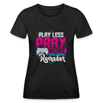 Ramadan Ramadan Moubarak Eïd islamique Moubarak - T-shirt sport Femme - noir - Devant - AI Model Female 172 light (172cm)