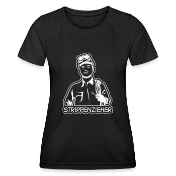 Elektriker Elektroniker Elektromeister - Frauen Funktions-T-Shirt - Schwarz - Vorne - AI Model Female 172 light (172cm)