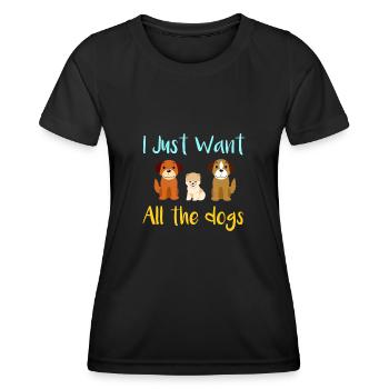Willst alle Hunde Rettungshund - Frauen Funktions-T-Shirt - Schwarz - Vorne - AI Model Female 172 light (172cm)