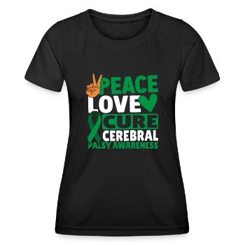 Paralysie cérébrale Combattants de la paralysie cérébrale - T-shirt sport Femme - noir - Devant - AI Model Female 172 light (172cm)