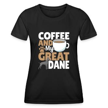 Grands Dague Chiens amoureux des chiens - T-shirt sport Femme - noir - Devant - AI Model Female 172 light (172cm)