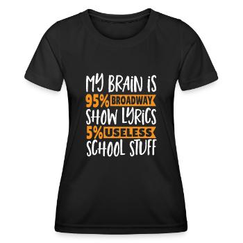 Broadway Musical Lover Musical Theater - T-shirt sport Femme - noir - Devant - AI Model Female 172 light (172cm)