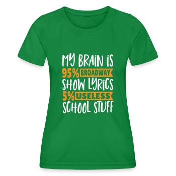 Broadway Musical Lover Musical Theater - T-shirt sport Femme - vert - Devant - AI Model Female 172 dark (172cm)