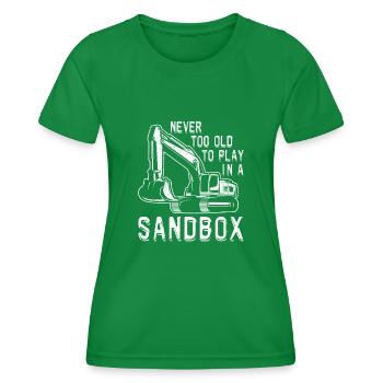 Construction machinery operator Excavator driver Excavator driver Construction workers - Women's Functional T-Shirt - kelly green - Front - AI Model Female 172 dark (172cm)