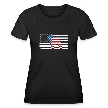 Schnauzer July 4 Dog Lovers Patriotic USA - Women's Functional T-Shirt - black - Front - AI Model Female 172 light (172cm)