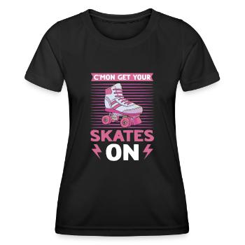 Roller Skating Roller Derby Roller Skating Skate - T-shirt sport Femme - noir - Devant - AI Model Female 172 light (172cm)