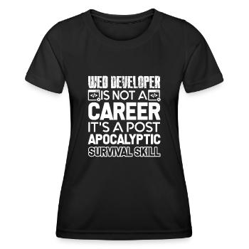 Web Developer Web Developer Survival Skill - Women's Functional T-Shirt - black - Front - AI Model Female 172 light (172cm)