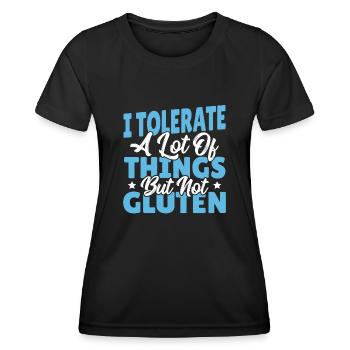 Glutenfrei Gluten frei Glutenfreie Diät Getreide - Frauen Funktions-T-Shirt - Schwarz - Vorne - AI Model Female 172 light (172cm)