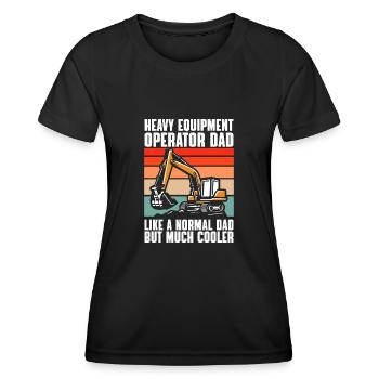 Construction machinery operator Excavator driver Excavator driver Construction workers - Women's Functional T-Shirt - black - Front - AI Model Female 172 light (172cm)