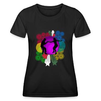 Boogie Woogie Retro Dancing Swing - T-shirt sport Femme - noir - Devant - AI Model Female 172 light (172cm)