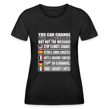 Speichern Sie Die Planetenumgebung - Frauen Funktions-T-Shirt - Schwarz - Vorne - AI Model Female 172 light (172cm)
