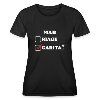 Mariage Margarita Margaritas Cocktail Boisson - T-shirt sport Femme - noir - Devant - AI Model Female 172 light (172cm)